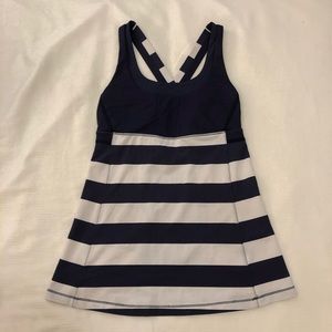 Stuff Your Bra Tank II Stripe Cadet Blue
